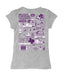 Abilene Christian Wildcats ACU Hand Sketched Vive La Fete Impressions Artwork Grey Girls Cotton Short Sleeve Tee - Vive La Fête - Online Apparel Store