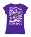 Abilene Christian Wildcats ACU Hand Sketched Vive La Fete Impressions Artwork Purple Girls Cotton Short Sleeve Tee - Vive La Fête - Online Apparel Store