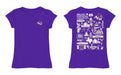 Abilene Christian Wildcats ACU Hand Sketched Vive La Fete Impressions Artwork Purple Girls Cotton Short Sleeve Tee - Vive La Fête - Online Apparel Store