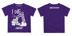 Abilene Christian University Wildcats ACU Vive La Fete Excavator Boys Game Day Purple Short Sleeve Tee - Vive La Fête - Online Apparel Store