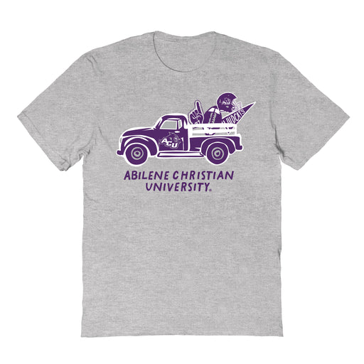 Abilene Christian Wildcats Hand Sketched Vive La Fete Impressions Truck Kids Grey Cotton T-shirt