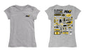 Alabama State Hornets Hand Sketched Vive La Fete Impressions Artwork Grey Girls Cotton Short Sleeve Tee - Vive La Fête - Online Apparel Store