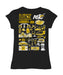 Alabama State Hornets Hand Sketched Vive La Fete Impressions Artwork Black Girls Cotton Short Sleeve Tee - Vive La Fête - Online Apparel Store