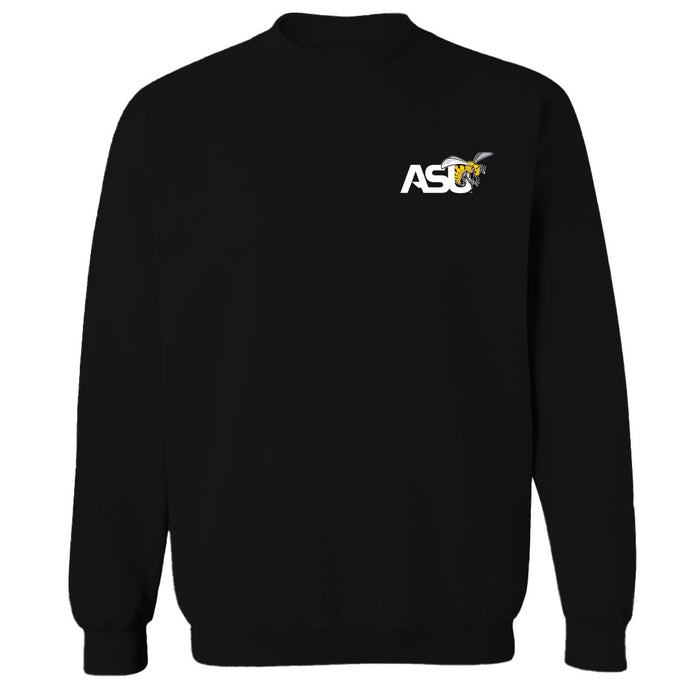 Alabama State Hornets Hand Sketched Vive La Fete Impressions Artwork Black Crew Neck Sweatshirt for Women