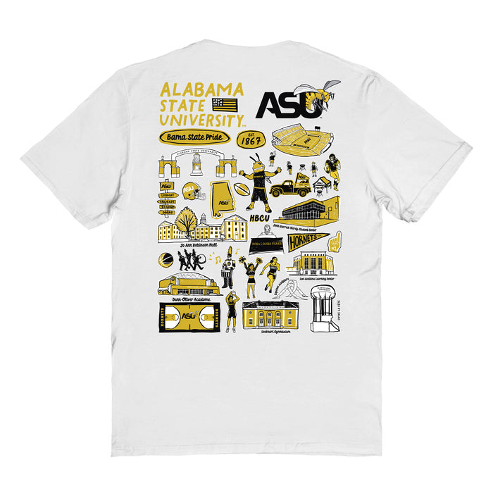 Alabama State Hornets Vive La Fete Impressions Artwork Womens Cotton Tshirt - Vive La Fête - Online Apparel Store