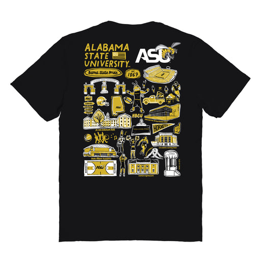 Alabama State Hornets Vive La Fete Impressions Artwork Womens Cotton Tshirt - Vive La Fête - Online Apparel Store
