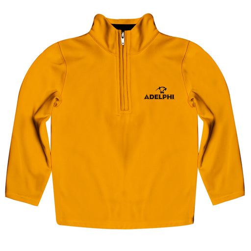 Adelphi University Panthers Vive La Fete Game Day Solid Gold Quarter Zip Pullover Sleeves