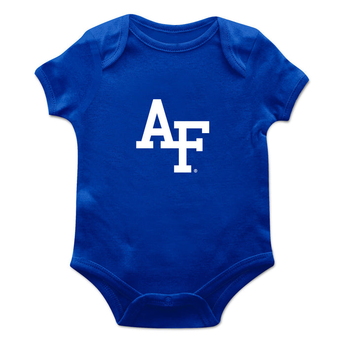 US Airforce Falcons Cotton Short Sleeve Bodysuit Royal
