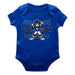 US Airforce Falcons Vive La Fete Infant Game Day Royal Short Sleeve Bodysuit