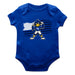 US Airforce Falcons Vive La Fete Infant Game Day Royal Short Sleeve Bodysuit