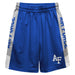 Air Force Falcons Vive La Fete Game Day Blue Stripes Boys Solid Gray Athletic Mesh Short