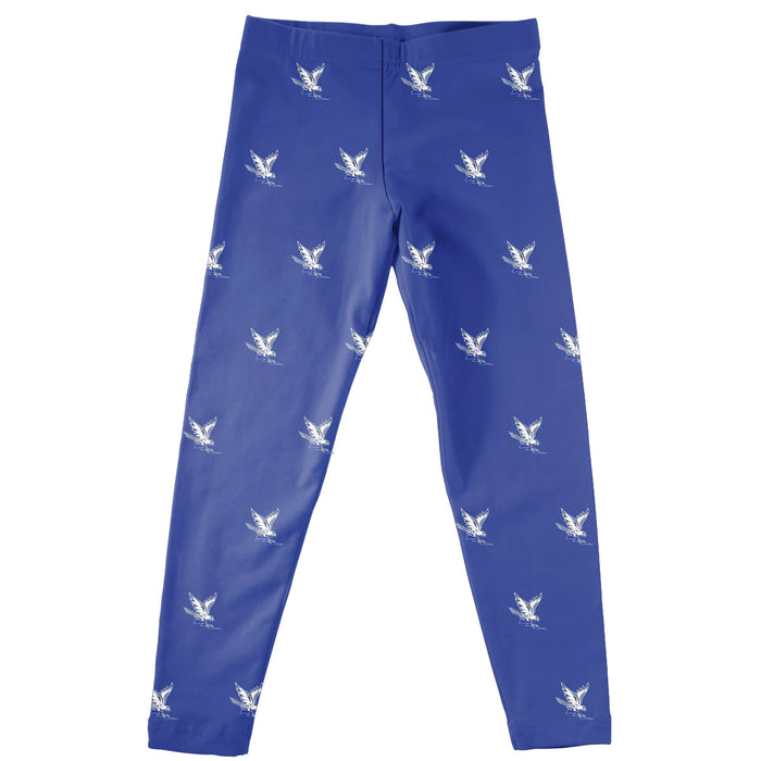 US Airforce Falcons Vive La Fete Girls Game Day All Over Logo Elastic Waist Classic Play Blue Leggings Tights