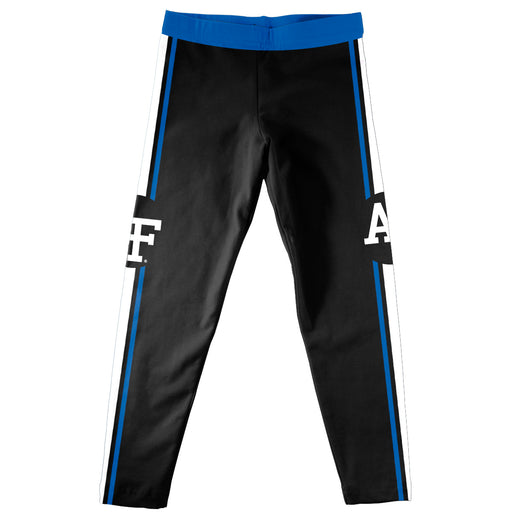 US Airforce Falcons Vive La Fete Girls Game Day Black with Blue Stripes Leggings Tights