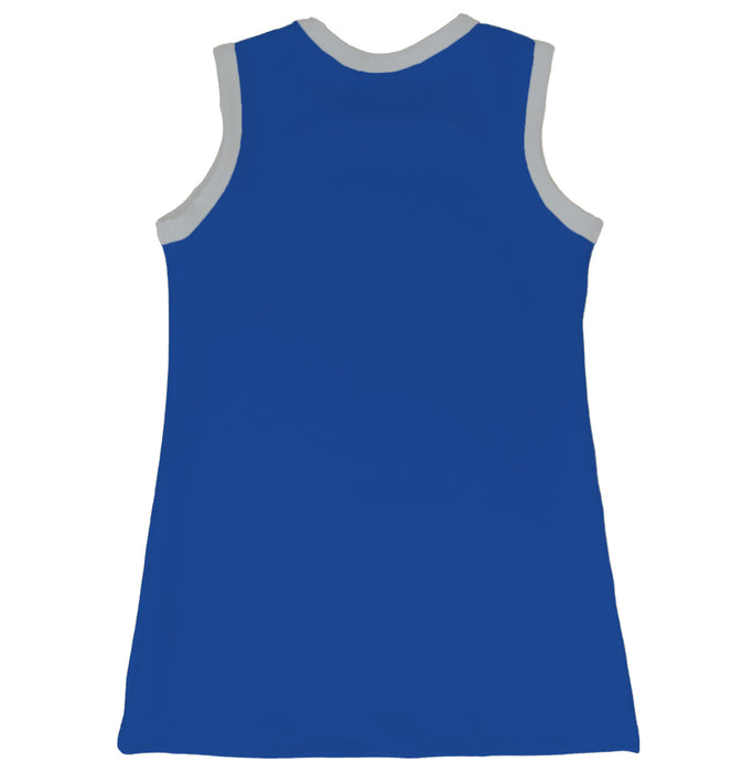 US Airforce Falcons Sleeveless Cheerleader A Line Dress White and Royal - Vive La Fête - Online Apparel Store