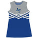 US Airforce Falcons Sleeveless Cheerleader A Line Dress Gray and Royal