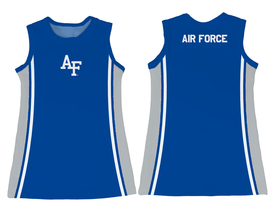 US Airforce Falcons Sleeveless Cheerleader A Line Dress Royal - Vive La Fête - Online Apparel Store