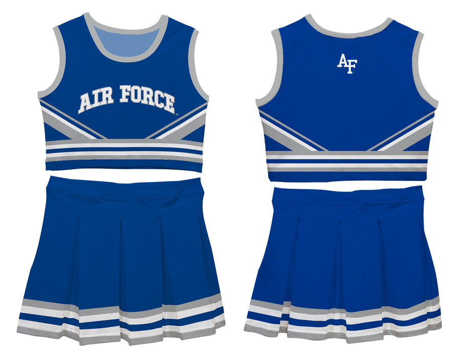 US Airforce Falcons Vive La Fete Game Day Royal Sleeveless Chearleader Set - Vive La Fête - Online Apparel Store