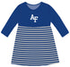 US Airforce Falcons Vive La Fete Girls Game Day Long Sleeve Royal Stripe on Skirt - Vive La Fête - Online Apparel Store