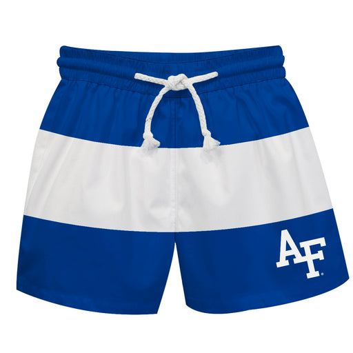 US Airforce Falcons Vive La Fete Blue Stripes Swimtrunks V1