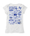 US Airforce Falcons Hand Sketched Vive La Fete Impressions Artwork White Girls Cotton Short Sleeve Tee - Vive La Fête - Online Apparel Store