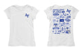 US Airforce Falcons Hand Sketched Vive La Fete Impressions Artwork White Girls Cotton Short Sleeve Tee - Vive La Fête - Online Apparel Store