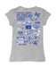 US Airforce Falcons Hand Sketched Vive La Fete Impressions Artwork Grey Girls Cotton Short Sleeve Tee - Vive La Fête - Online Apparel Store