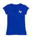 US Airforce Falcons Hand Sketched Vive La Fete Impressions Artwork Blue Girls Cotton Short Sleeve Tee