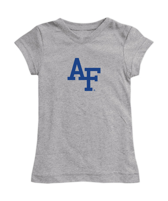 US Airforce Falcons Girl´s Fitted Cotton T-shirt Grey