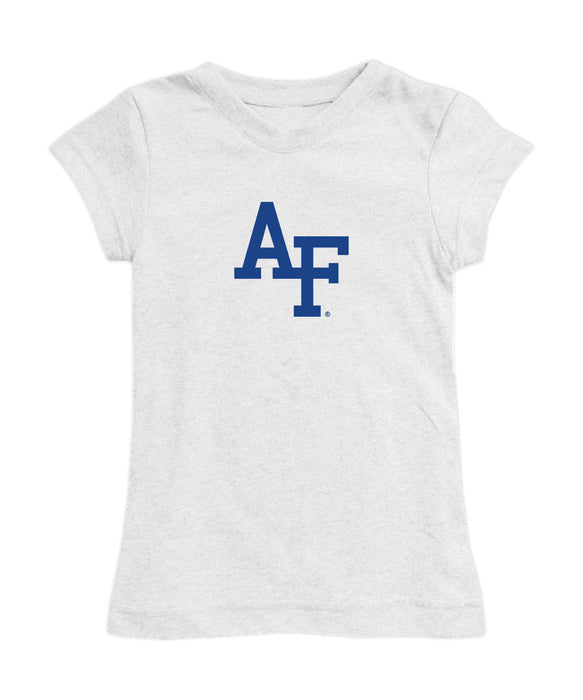 US Airforce Falcons Girl´s Fitted Cotton T-shirt White