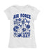 US Airforce Falcons Girl´s Fitted Cotton T-shirt White