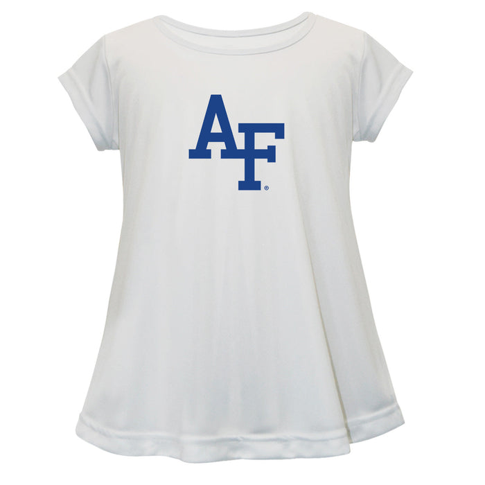 US Airforce Falcons Short Sleeve Youth Cotton Top White