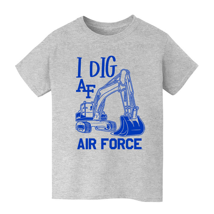 US Airforce Falcons Vive La Fete Excavator Heather Grey Cotton Short Sleeve Tee