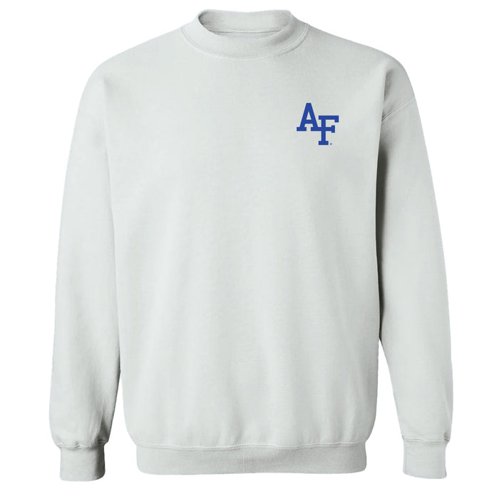 US Airforce Falcons Hand Sketched Vive La Fete Impressions Artwork White Crew Neck Sweatshirt for Women