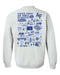 US Airforce Falcons Hand Sketched Artwork Gray Crewneck Sweatshirt for Women - Vive La Fête - Online Apparel Store