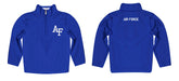 US Airforce Falcons Vive La Fete Logo and Mascot Name Womens Blue Quarter Zip Pullover - Vive La Fête - Online Apparel Store