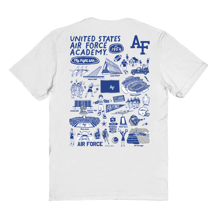 US Airforce Falcons Vive La Fete Impressions Artwork Womens Cotton Tshirt - Vive La Fête - Online Apparel Store