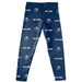 Arkansas Fort Smith Lions Vive La Fete Girls Game Day All Over Two Logos Elastic Waist Classic Play Navy Leggings Tights