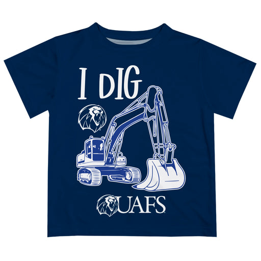 University of Arkansas at Fort Smith Lions Vive La Fete Excavator Boys Game Day Navy Short Sleeve Tee