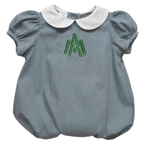 University of Arkansas Monticello UAM Boll Weevils Embroidered Hunter Green Girls Baby Bubble Short Sleeve