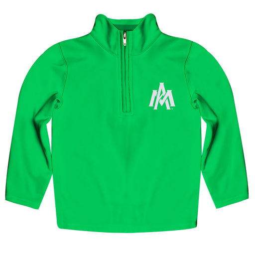University of Arkansas Monticello UAM Boll Weevils Vive La Fete Game Day Solid Green Quarter Zip Pullover Sleeves