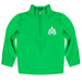 University of Arkansas Monticello UAM Boll Weevils Vive La Fete Game Day Solid Green Quarter Zip Pullover Sleeves