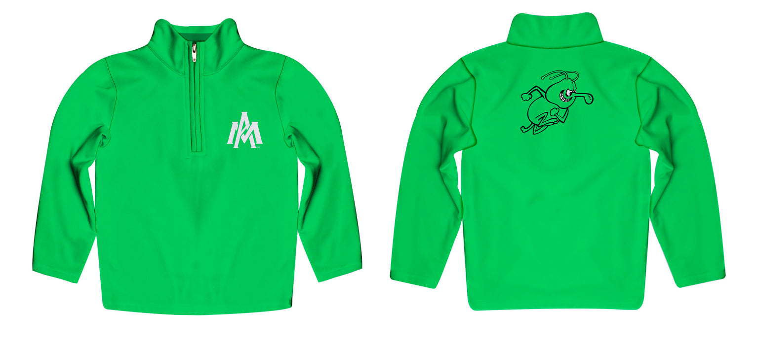 University of Arkansas Monticello UAM Boll Weevils Vive La Fete Game Day Solid Green Quarter Zip Pullover Sleeves - Vive La Fête - Online Apparel Store