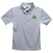 University of Arkansas Monticello UAM Boll Weevils Embroidered Gray Stripes Short Sleeve Polo Box Shirt