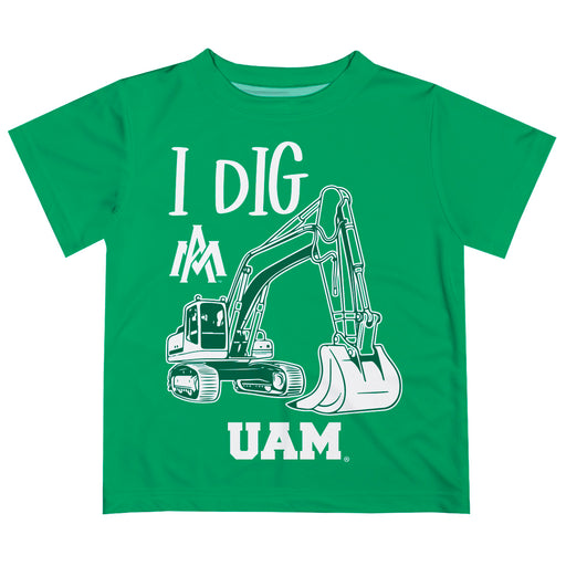 University of Arkansas Monticello UAM Boll Weevils Vive La Fete Excavator Boys Game Day Green Short Sleeve Tee