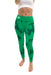 University of Arkansas Monticello UAM Boll Weevils Vive La Fete Paint Brush Logo on Waist Women Green Yoga Leggings