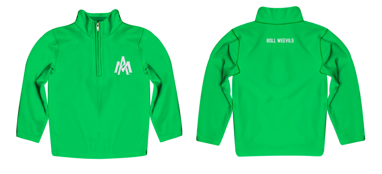 Arkansas Monticello Boll Weevils Vive La Fete Logo and Mascot Name Womens Green Quarter Zip Pullover - Vive La Fête - Online Apparel Store