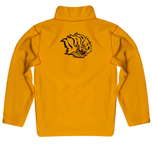 UAPB University of Arkansas Pine Bluff Golden Lions Vive La Fete Game Day Solid Gold Quarter Zip Pullover Sleeves - Vive La Fête - Online Apparel Store