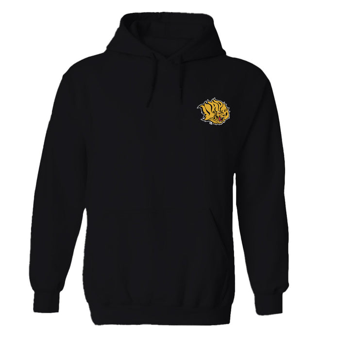 UAPB Golden Lions Hand Sketched Vive La Fete Impressions Artwork Black Cotton Fleece Long Sleeve Hoodie