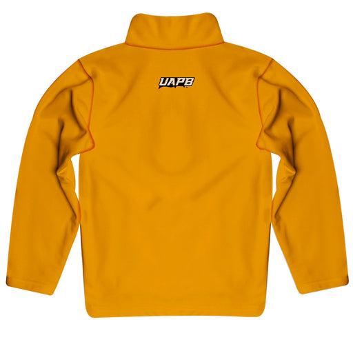 UAPB Golden Lions Vive La Fete Logo and Mascot Name Womens Gold Quarter Zip Pullover - Vive La Fête - Online Apparel Store