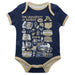 Akron Zips Hand Sketched Vive La Fete Impressions Artwork Infant Blue Short Sleeve Onesie Bodysuit
